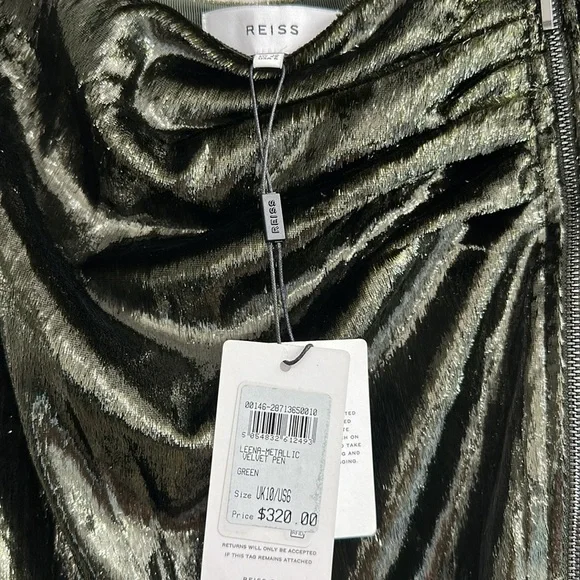 Reiss Leena Ruched Zip Detail Skirt - Picture 8 of 11